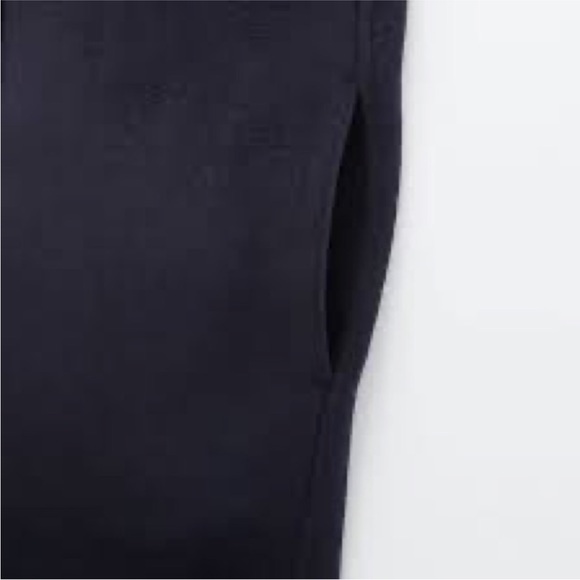 Uniqlo szXS brush wool double faced hooded coat in navy/ gray - Picture 11 of 14